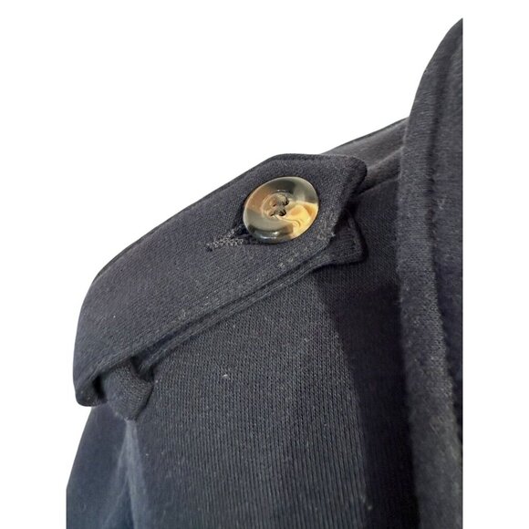 Toska Women's Navy Blue Button Down Cape Poncho Collared Coat‎ Jacket Small - Picture 5 of 13